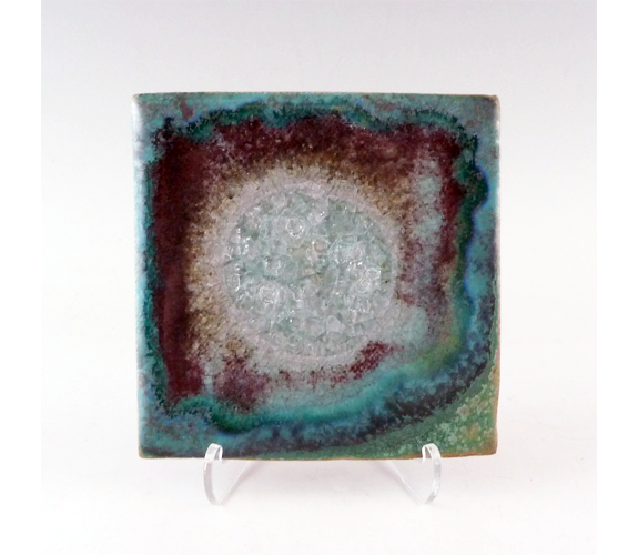 Kerry Brooks - Green Ceramic and Glass Coaster